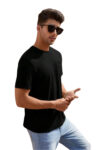 Cavora Textured Popcorn Tee – Midnight Black