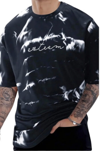 Cavora Tie-Dye “Esteem” Tee – Black & White