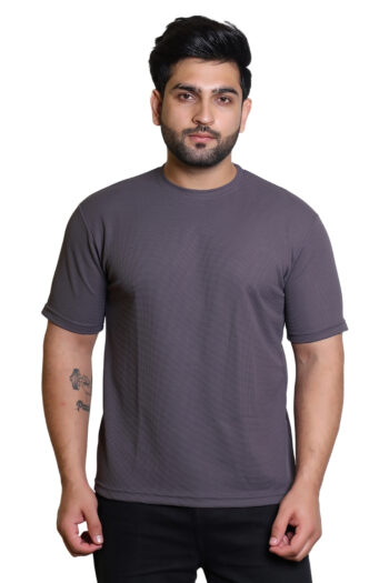 Cavora Textured Popcorn Tee – Steel Grey