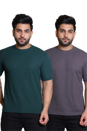 Cavora Textured Essential Duo – Bottle Green & Charcoal