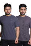 Cavora Dual Charcoal Popcorn Tees – Pocket Detail & Plain