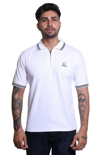 Cavora White Edge Zip Polo
