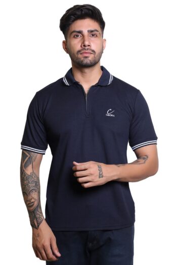 Cavora Midnight Navy Zip Polo